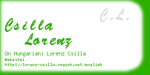 csilla lorenz business card